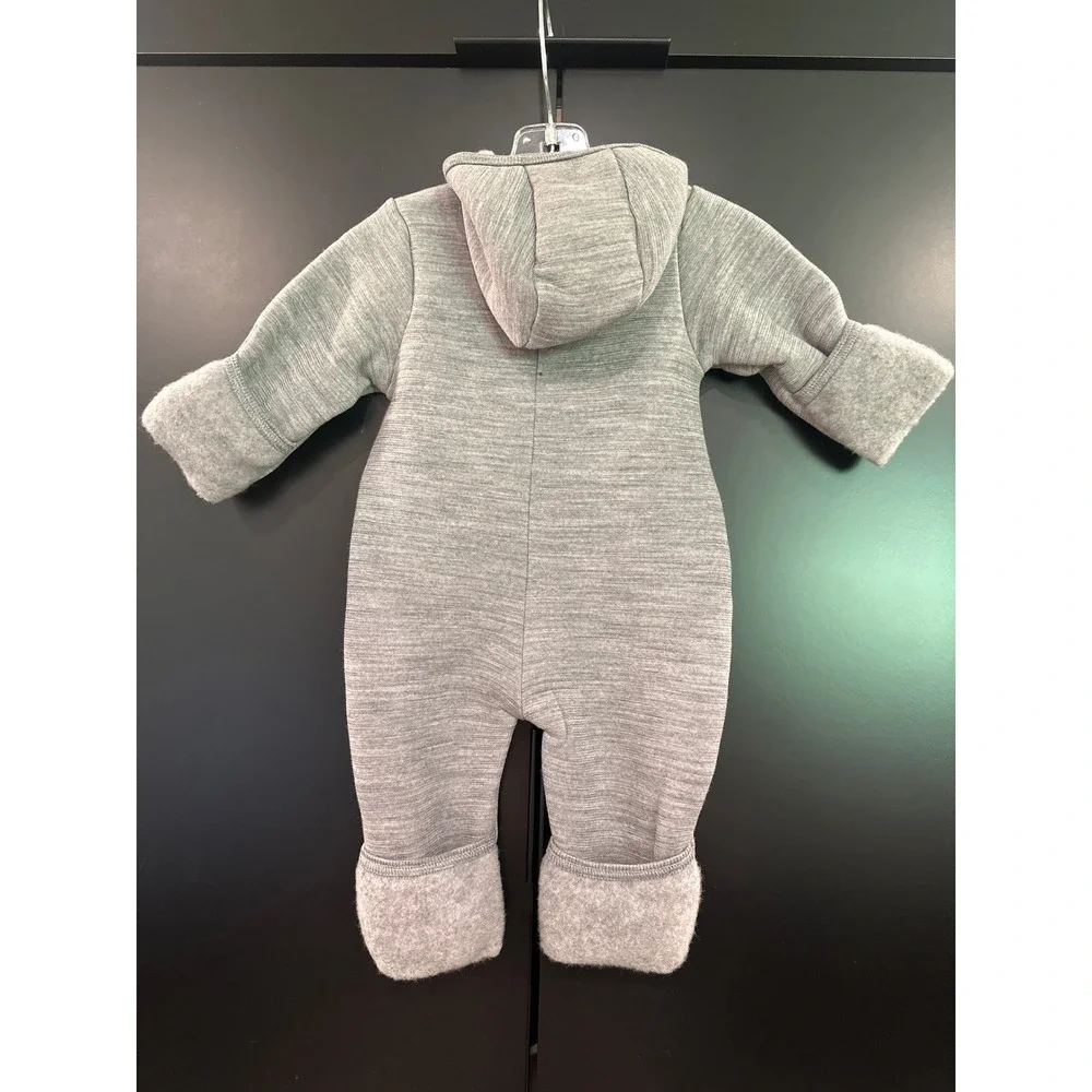 Huttelihut Wool Fleece Pram Suit Hooded Bunting Grey NEW 0-3m 480997